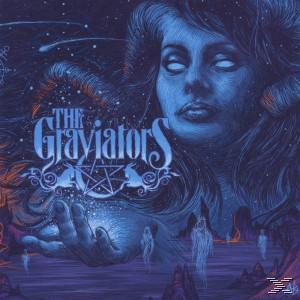 Albumcover. Eine Frau mit leuchtendem Gesicht und Sternen. Der Bandname 'The Graviators' ist sichtbar.