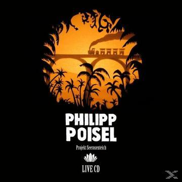 Albumcover mit Silhouette eines Zuges auf einer Brücke, Palmen und Text.