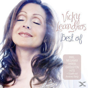 Frau mit geschlossenen Augen auf Albumcover. Text lautet "Vicky Leandros Best of".