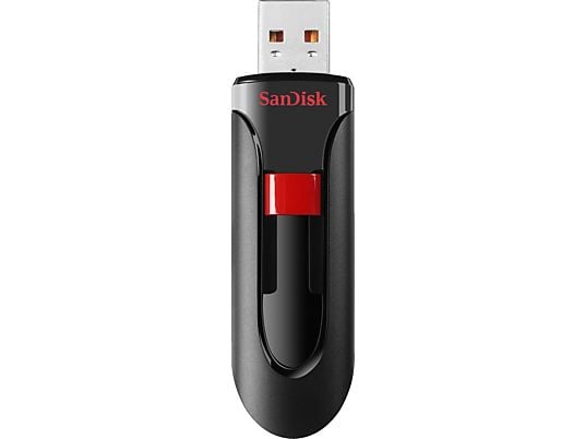 SANDISK Cruzer Glide - Clé USB  (64 GB, Noir/Rouge)