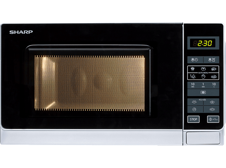 SHARP R-242INW, Mikrowelle (800 Watt) Mikrowelle, 800 in Silber kaufen | SATURN