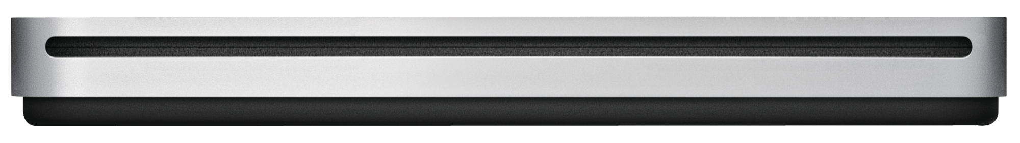 Eine metallisch silberne Soundbar mit schwarzem Sockel, isoliert auf weißem Hintergrund.