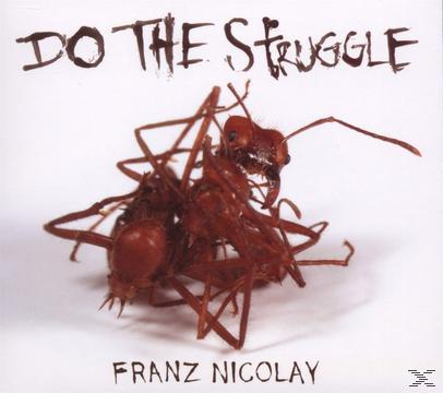 Albumcover: Do The Struggle von Franz Nicolay. Zwei rote Ameisen verschlungen auf weißem Hintergrund.