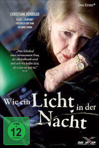 Filmcover. Eine Frau blickt nach unten, ein Buch ist im Vordergrund.
