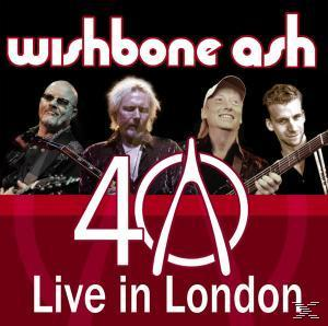 Albumcover mit der Band 'Wishbone Ash' und dem Text '40, Live in London'.