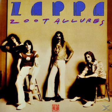 Albumcover: Zappas 'Zoot Allures' mit posierenden Bandmitgliedern.