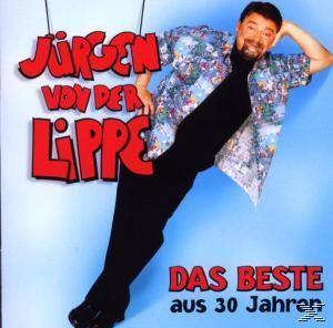 Jürgen von der Lippe Albumcover. Ein Mann im Blumenhemd und Text in Rot.