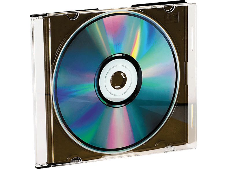 VIVANCO 31701 CD/DVD Slim Case, 50er Pack, schwarz; Leerhülle