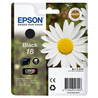 EPSON T180140 - Tintenpatrone (Schwarz)