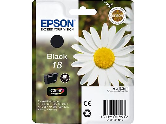 EPSON T180140 - Tintenpatrone (Schwarz)