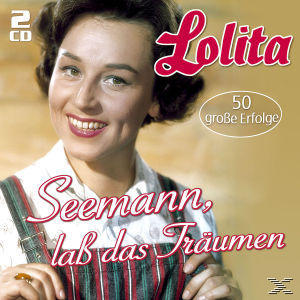 Albumcover von Lolita, eine lächelnde Frau, roter Text.