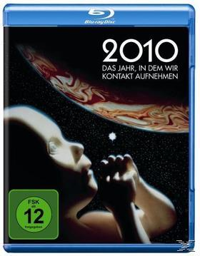 Filmcover, blaue Hülle. Titel '2010'. Zeigt eine fötusähnliche Figur und einen Planeten vor Sternenhintergrund.