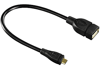 HAMA USB 2 Adapter Cable, 15 cm - Câble de données, 0.15 m, Noir