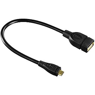 Adaptador OTG USB a MicroUSB - Hama 078426, cable de 10 cm