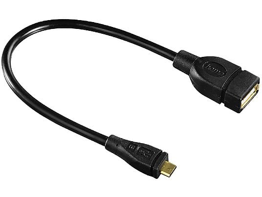HAMA USB 2 Adapter Cable, 15 cm - Câble de données, 0.15 m, Noir