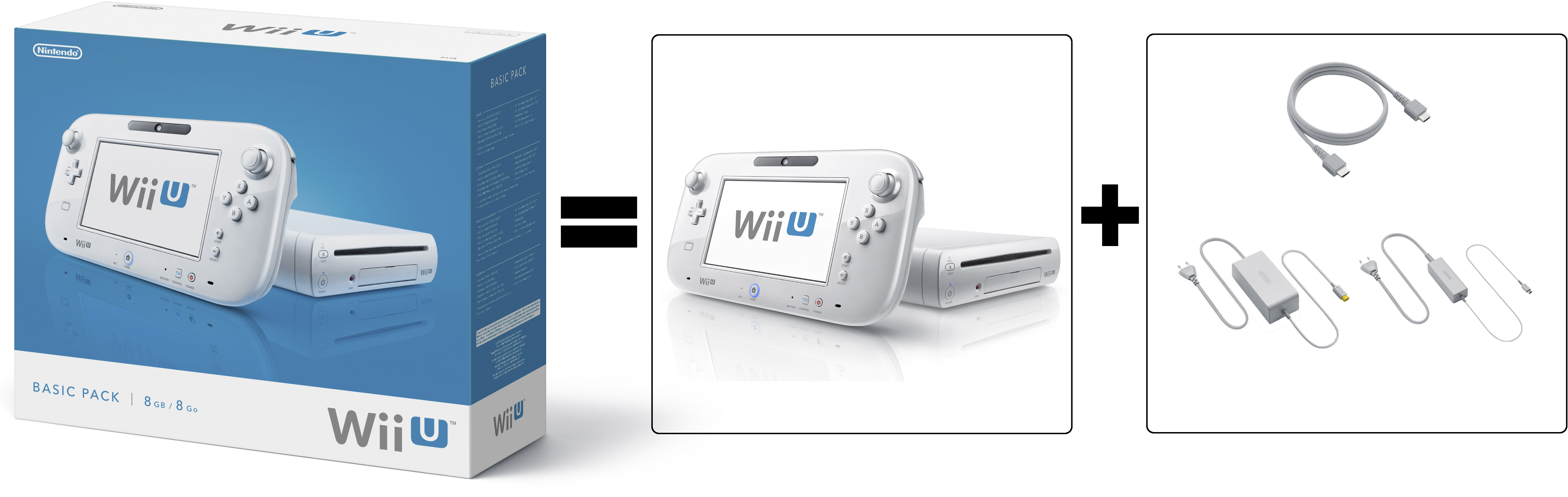 NINTENDO Nintendo Wii U - Konsole, Basic Pack, 8 GB, Weiß