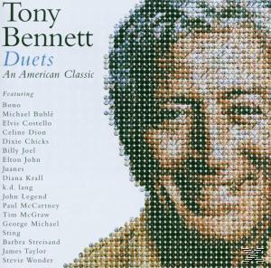 Albumcover-Kunst mit Tony Bennett in einem Mosaik, mit mehreren anderen Künstlern.