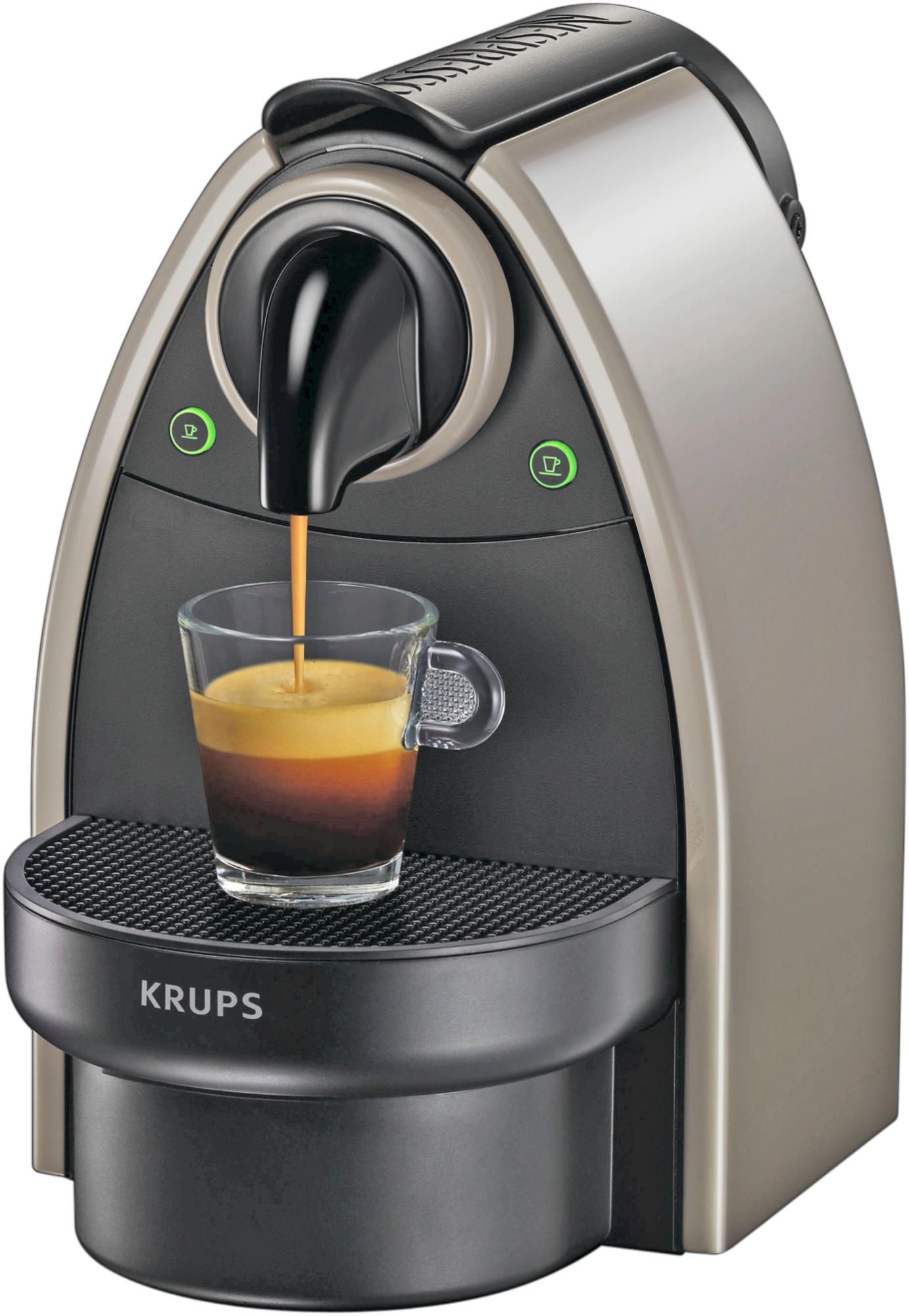 Cafetera de cápsulas Nespresso - Krups XN2140 P4 Essenza Arena, Presión de 19 bares, Automática