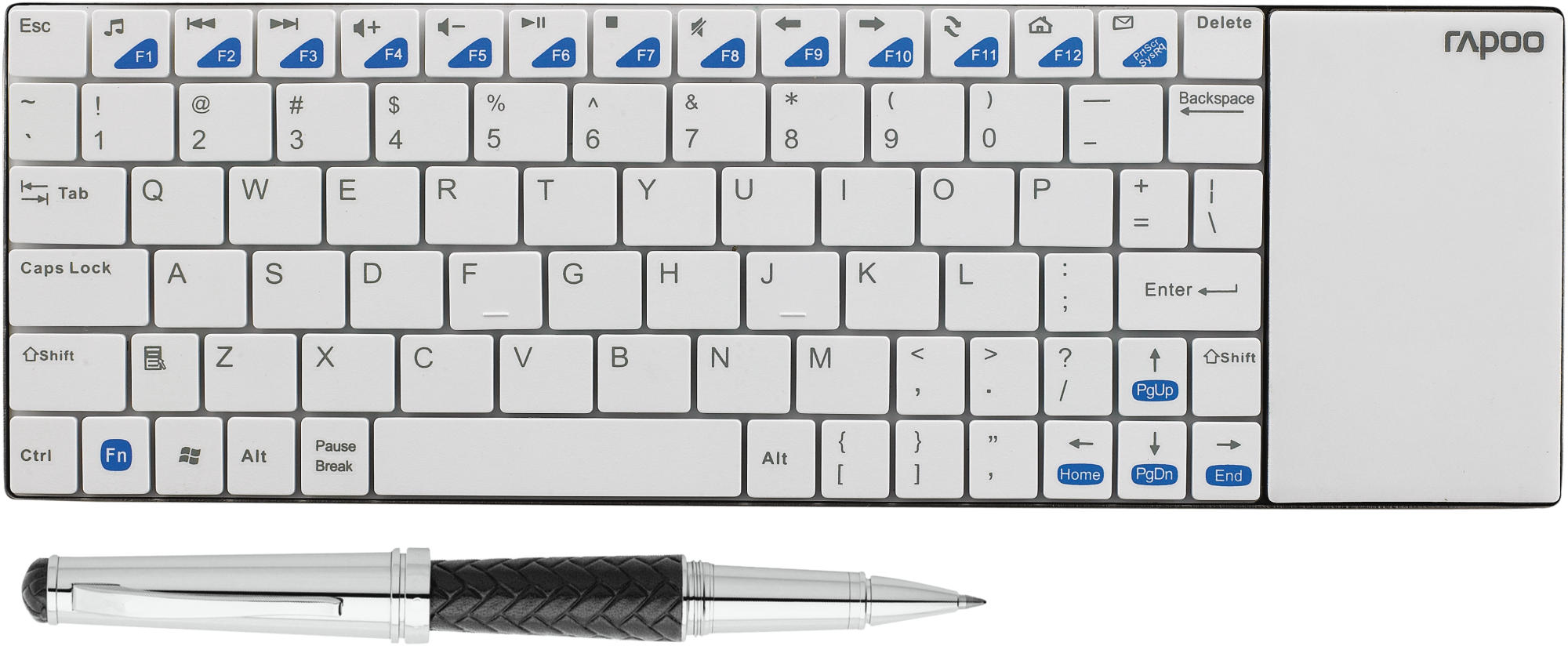 Teclado inalámbrico - Rapoo e2700, mini teclado, wireless, color blanco