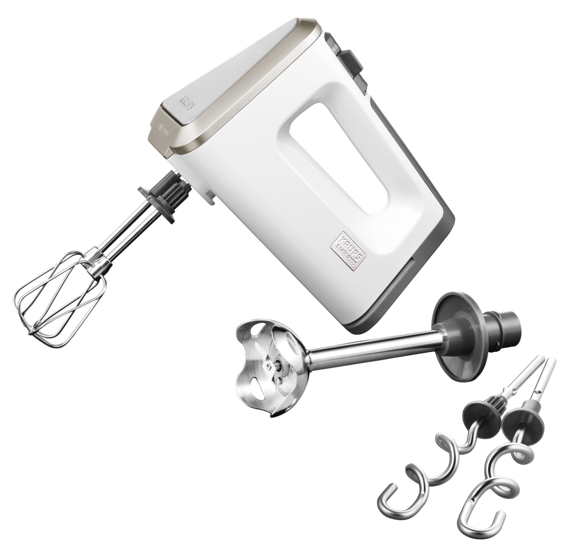 KRUPS GN 9031 3 MIX 9000 DELUXE WHITE COLLECTION Handmixer (Weiß, 400 Watt)