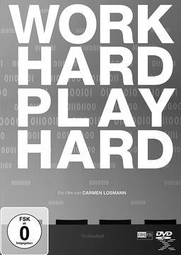 DVD-Cover mit Schwarz-Weiß-Text: Work Hard Play Hard. FSK-0-Bewertung.