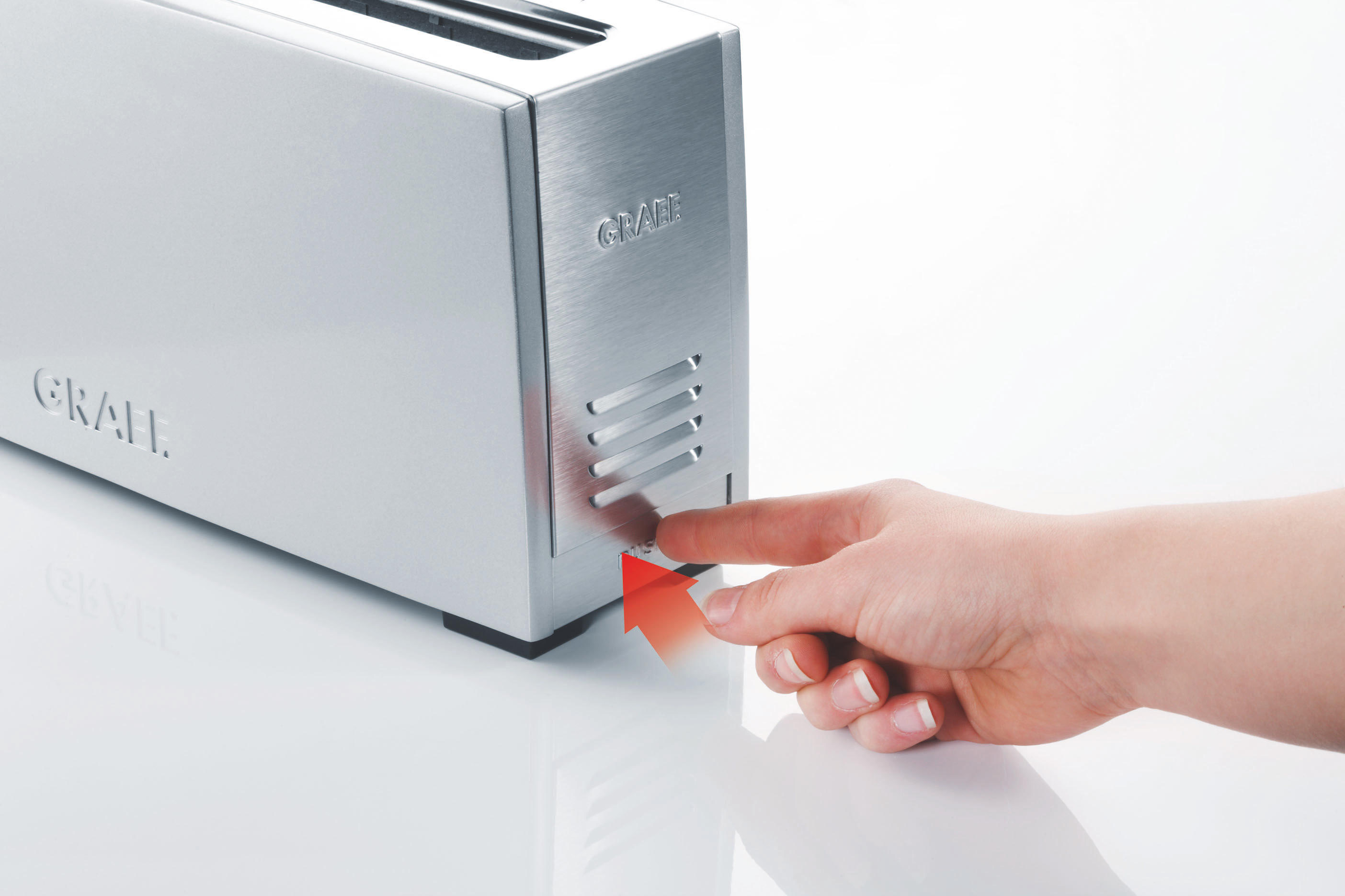 GRAEF Toaster Toaster TO 90 Toaster (Silber, 880 Watt, Schlitze: 1)
