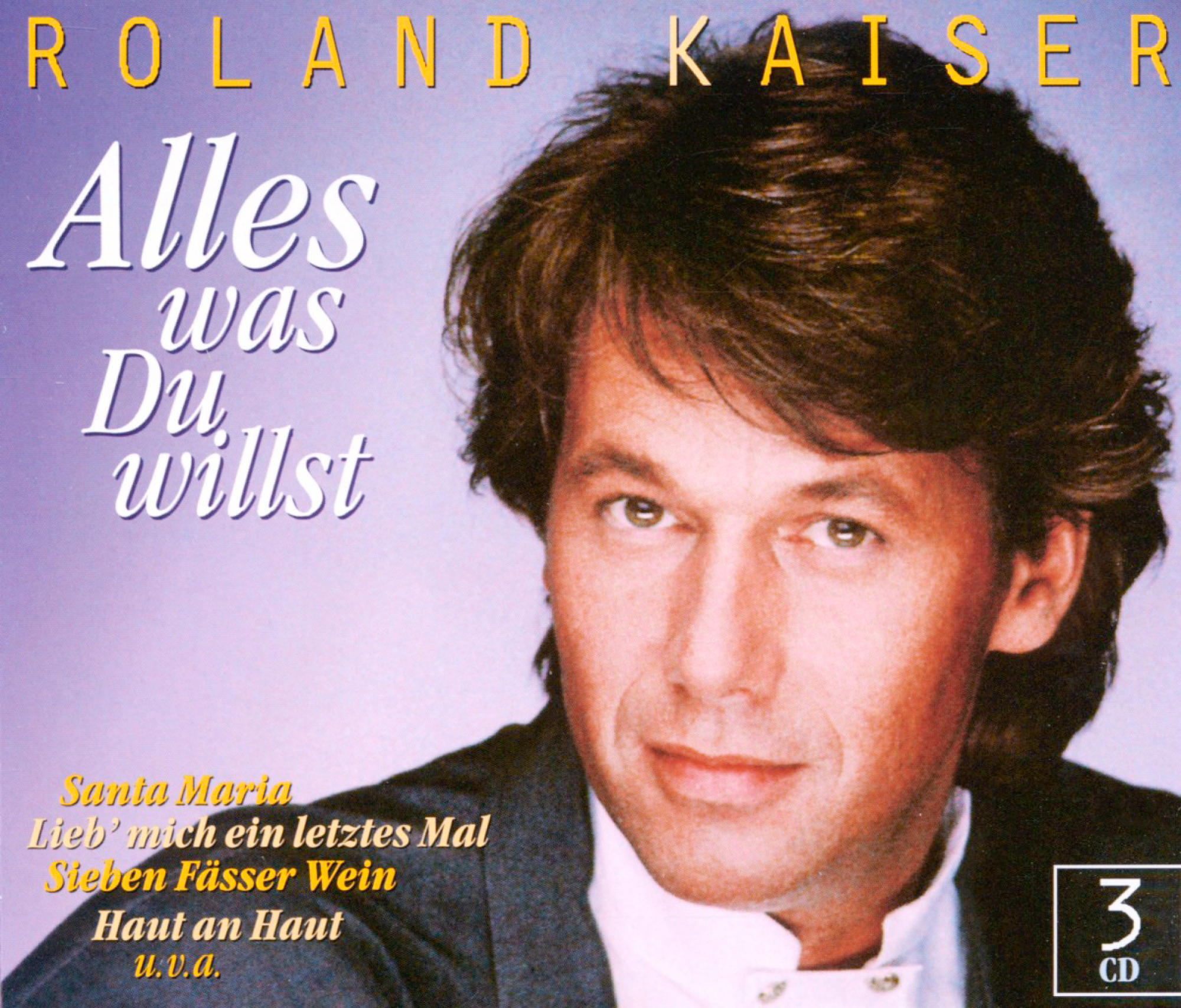 Roland Kaiser Albumcover. Porträt eines Mannes mit braunen Haaren. Text auf Deutsch.