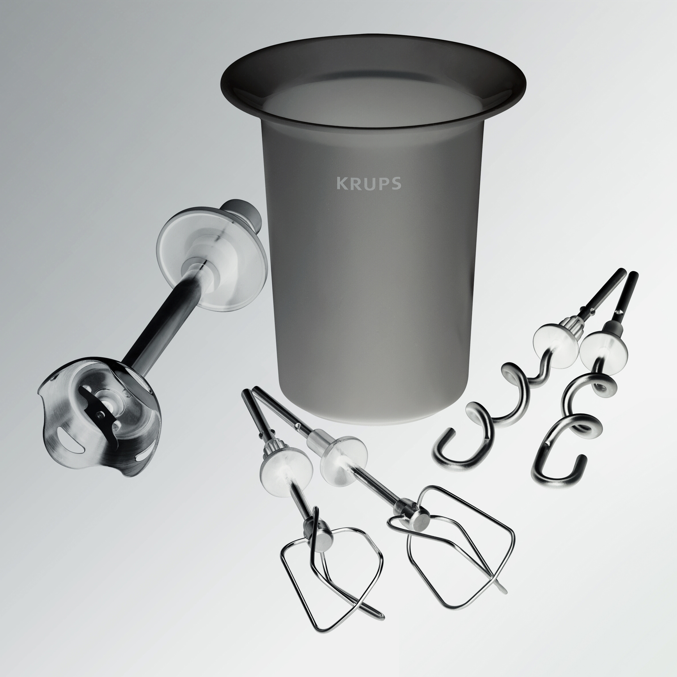 KRUPS GN 9031 3 MIX 9000 DELUXE WHITE COLLECTION Handmixer (Weiß, 400 Watt)