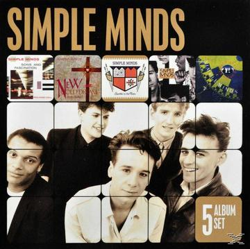 Simple Minds Albumcover mit mehreren Albumcovern.
