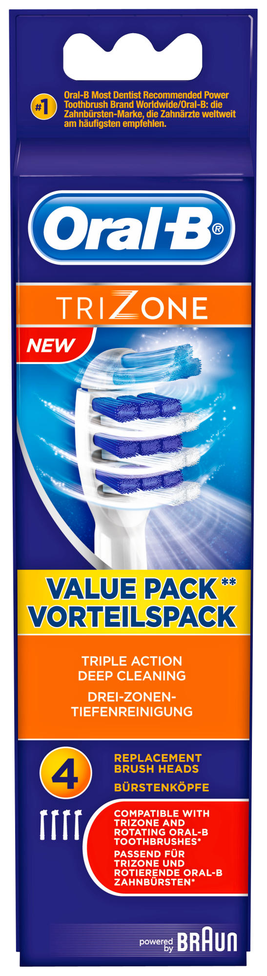 ORAL-B EB Trizone 4er weiss Aufsteckbürsten
