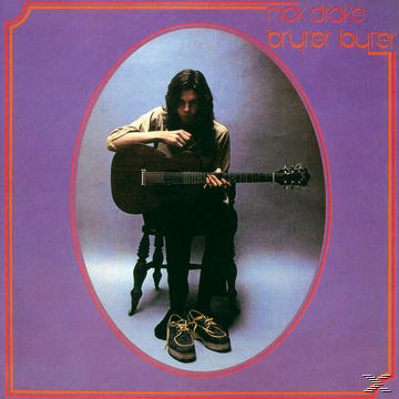 Albumcover: Nick Drake mit Gitarre, auf einem Stuhl sitzend, mit Schuhen. 'Bryter Layter'.