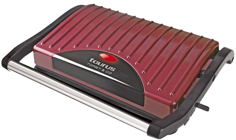 Grill - Taurus 968.399 TOASTandCO Potencia 700W, Material antiadherente, Plancha superior