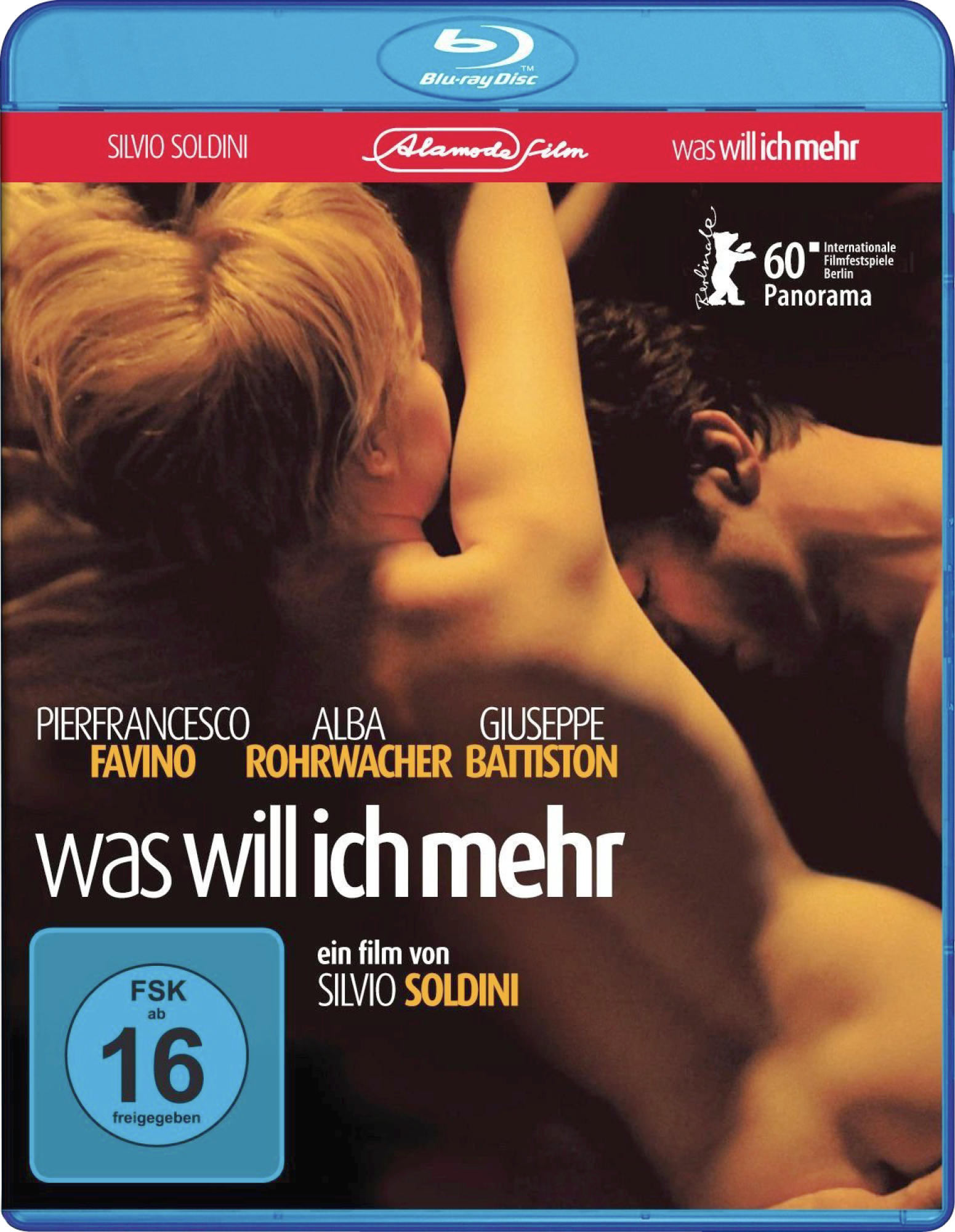 Filmposter eines Paares. Der Titel lautet 'Was will ich mehr'. Die Frau trägt ein rotes Kleid.