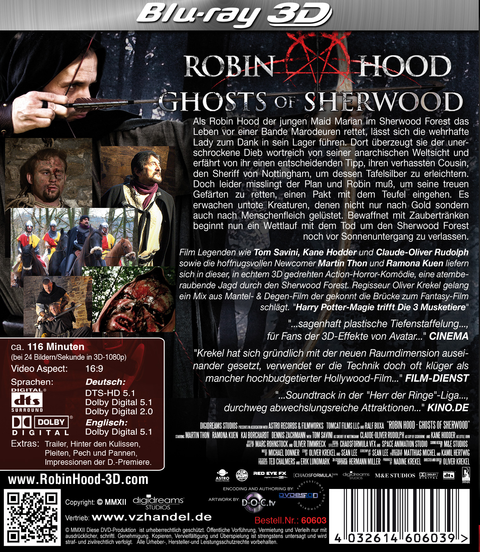 Blu-ray Robin 3D 3D Of Ghosts Sherwood Hood: