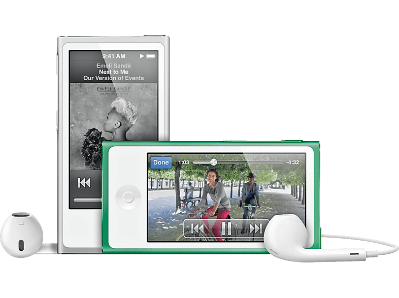 16 Nano GB, Player MD480QG/A Silber APPLE iPod MP4