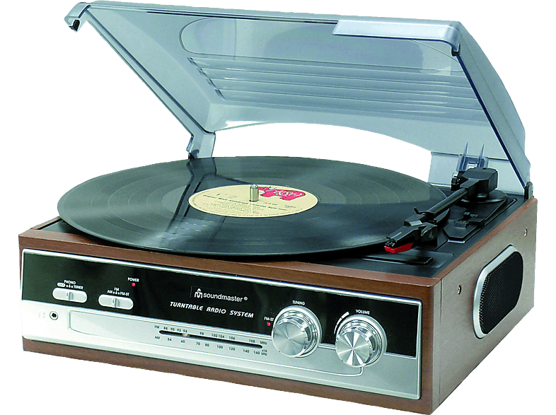 SOUNDMASTER PL186 Plattenspieler Holz bei MediaMarkt