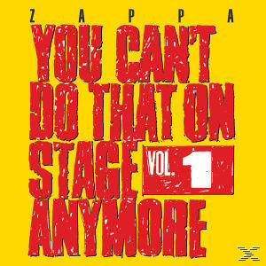 Albumcover: Roter Text 'You Can't Do That On Stage Anymore Vol. 1' auf Gelb.