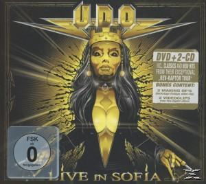 DVD-Cover: Udo. Porträt einer Frau mit Krone auf goldenem und schwarzem Hintergrund.