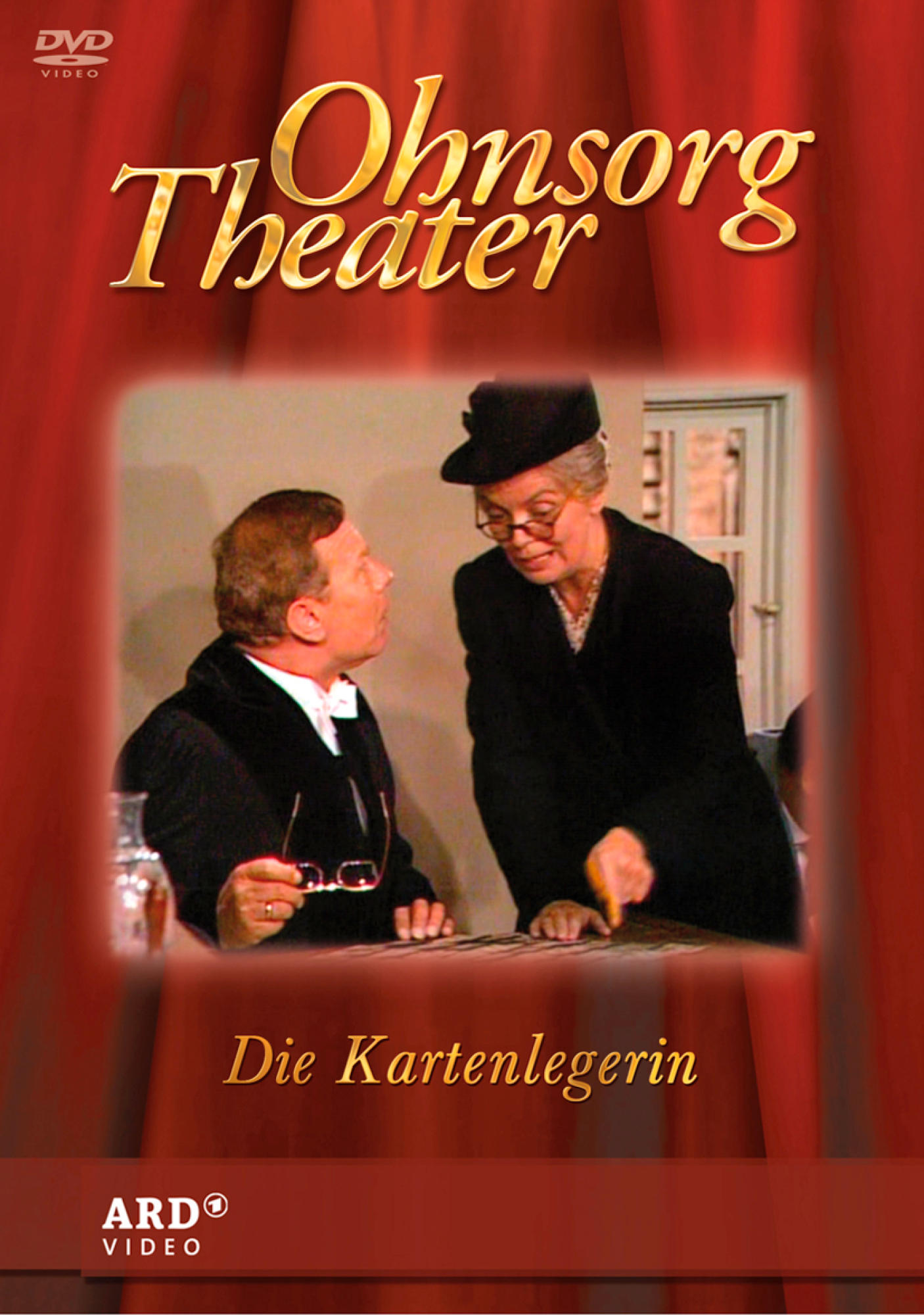DVD-Cover mit einem Mann und einer Frau in Theaterkleidung, Text 'Ohnsorg Theater'.