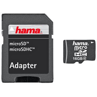 HAMA 108088 22MB/S CL10 +AD - Micro-SDHC-Speicherkarte  (16 GB, 22, Schwarz)