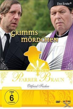 DVD-Cover mit zwei Männern und Text. Der Titel lautet 'Grimms' Mordchen'. Es gibt ein FSK 6 Logo.