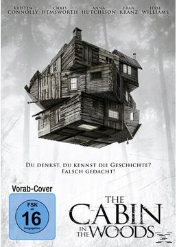 DVD-Cover. Eine dunkle Hütte im Wald. Text: The Cabin in the Woods.