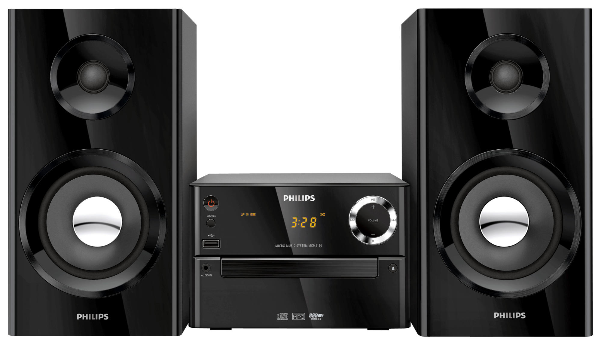 PHILIPS MCM2150/12 Mini Stereoanlage (Schwarz)