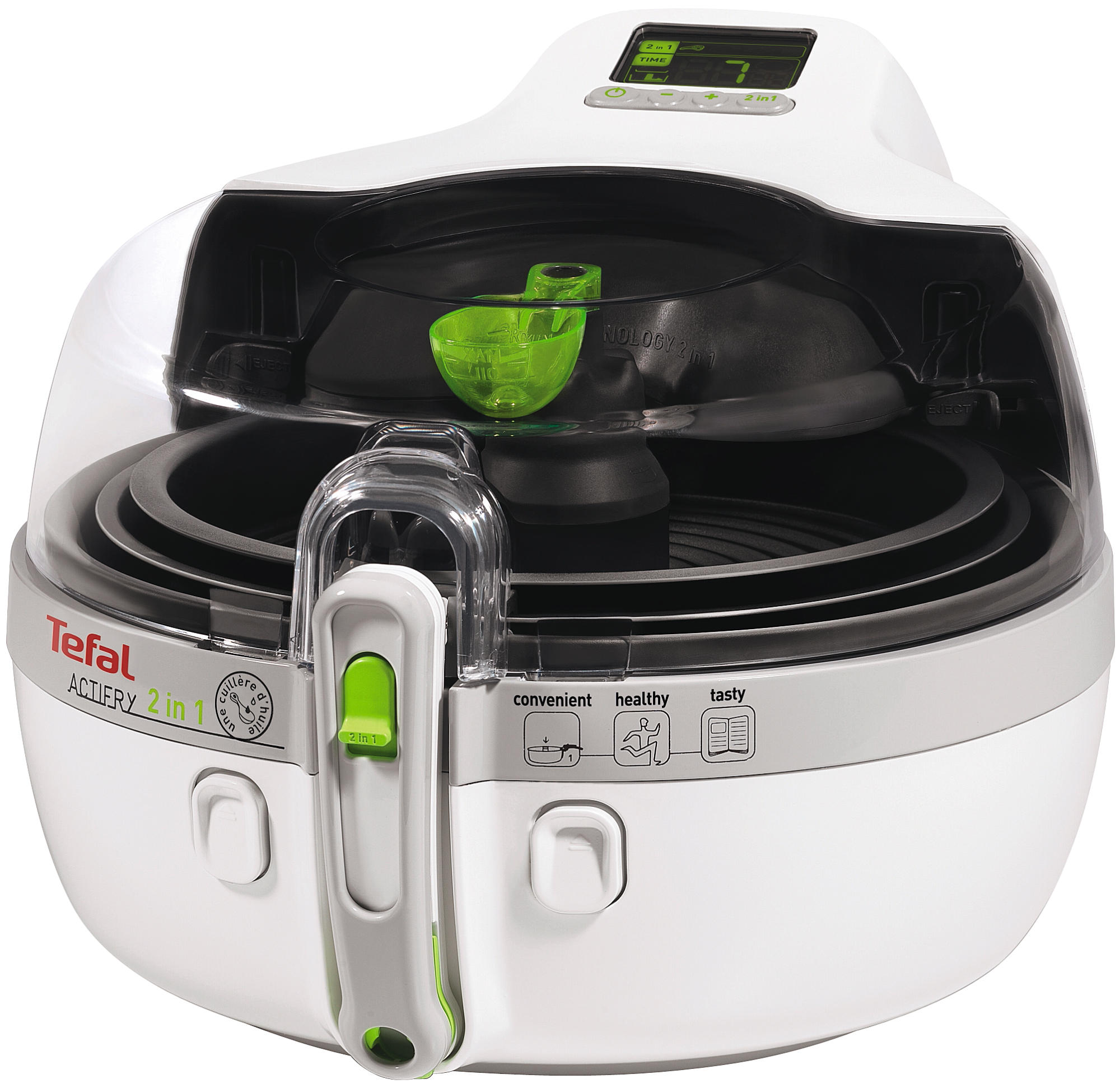 Robot de cocina - Tefal YV960015 Actifry 2 en 1 Potencia 1500W,Capacidad 1.2Kg, Tecnología 2 en 1