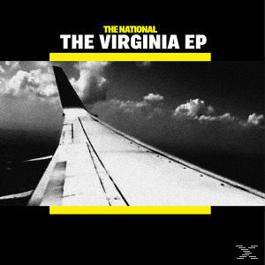 Albumcover von 'The Virginia EP' von The National, mit Blick auf eine Flugzeugtragfläche.