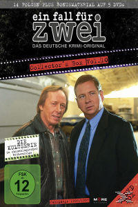 DVD-Cover von "Ein Fall für Zwei". Zwei Männer sind auf dem Cover. Das Logo und der Titel sind vorhanden.