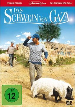 Filmcover mit einem Mann, der ein Schwein führt. Andere Männer gehen im Hintergrund. Blauer Himmel und grünes Gras.