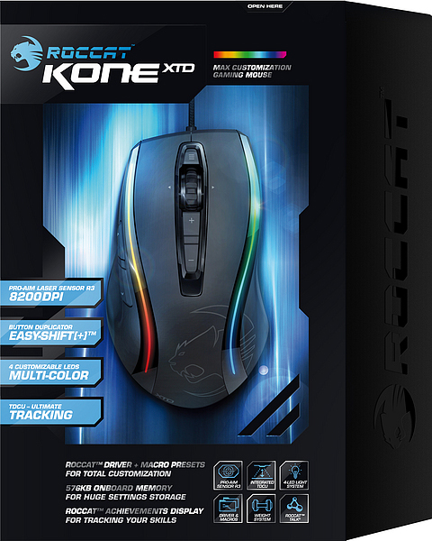 ROCCAT Kone XTD – Max Customization Maus, Schwarz