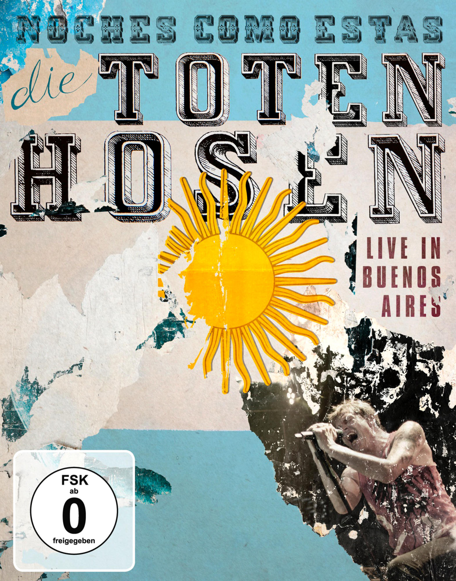 Filmplakat für 'Die Toten Hosen' mit Band und Sonnenillustration.