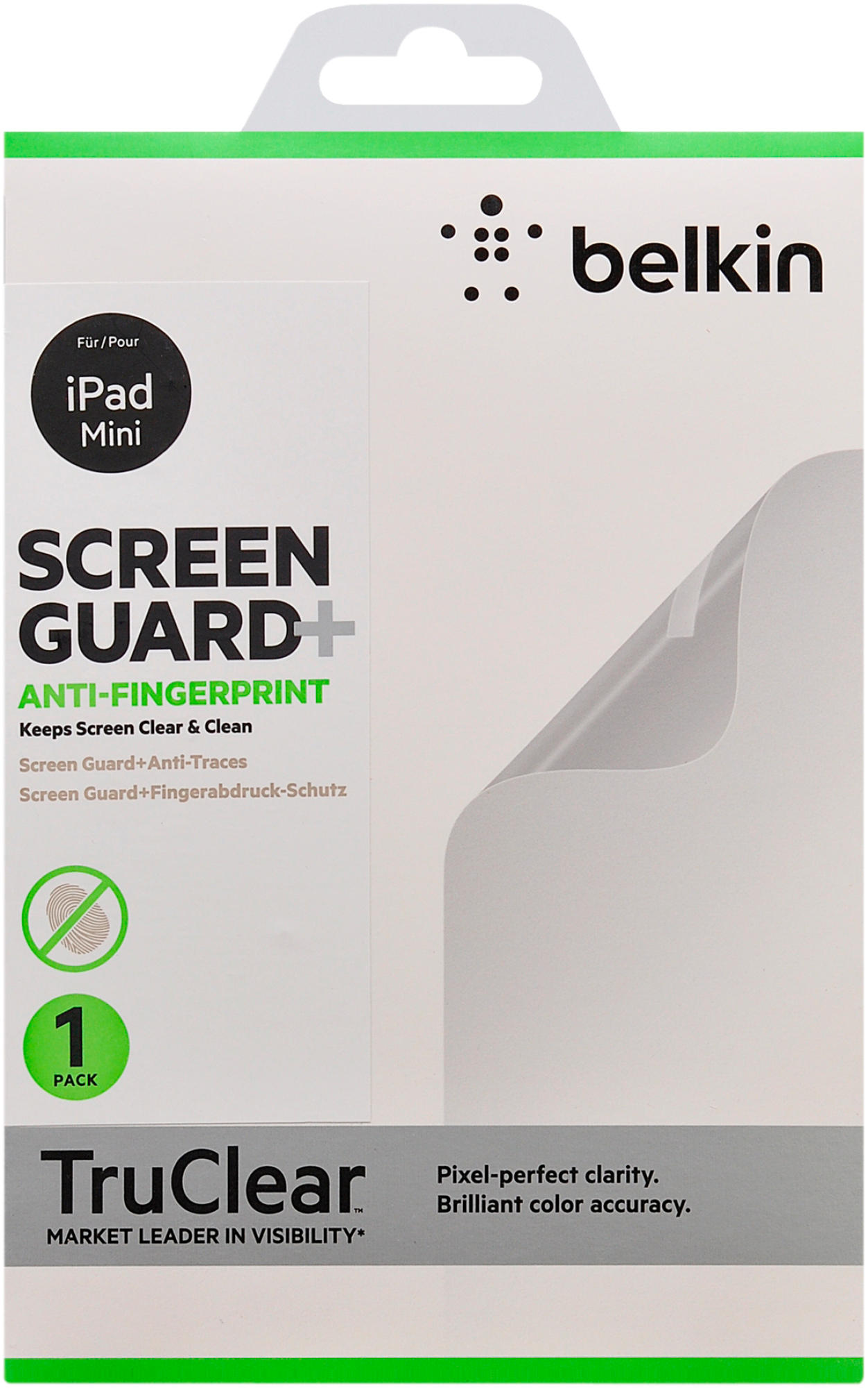 Protector de pantalla para iPad mini - Belkin, Anti manchas, transparente